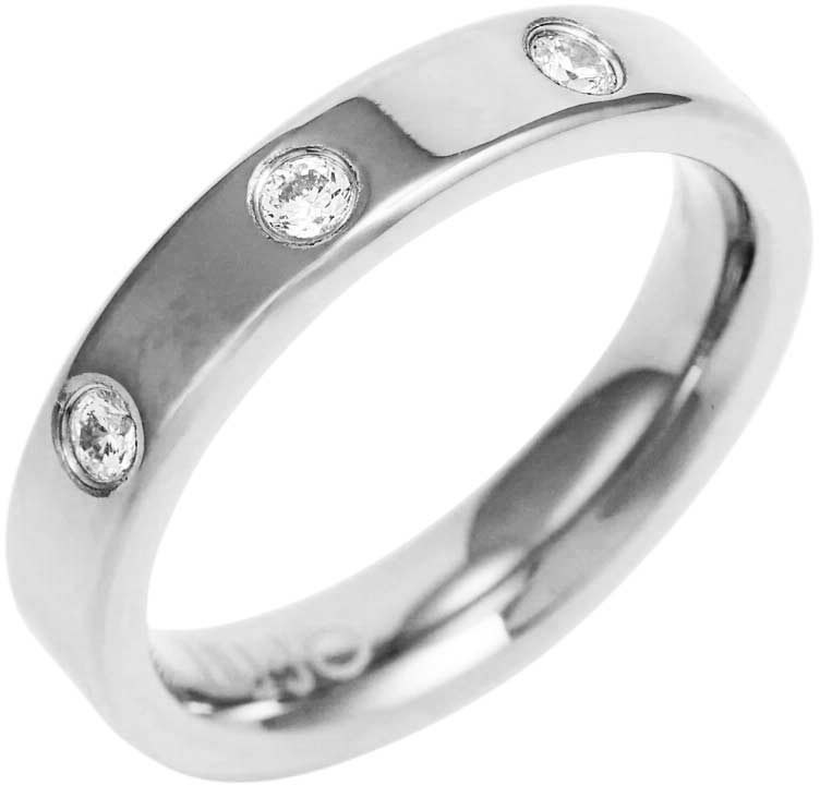 Стальное кольцо LIU JO LJ2464 c фианитом