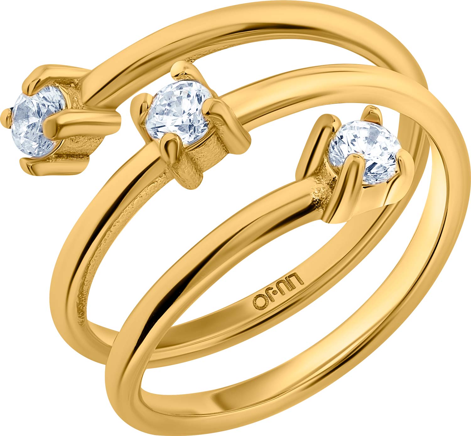 Стальное открытое кольцо LIU JO LJ2490 с фианитами