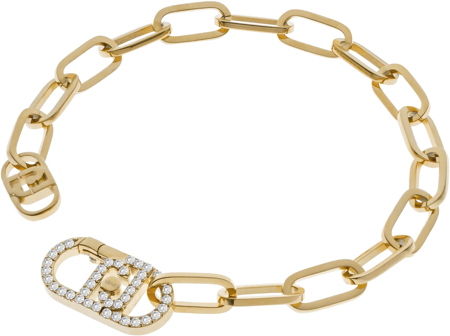 Стальной браслет цепь LIU JO LJ2620 с фианитами