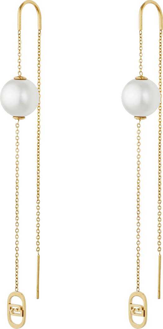 Стальные серьги продевки LIU JO LJ3011 с искусственным жемчугом