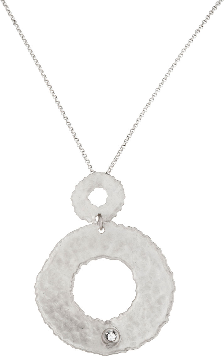 Серебряное колье с подвесками Madde IBS909Nw-0093 с кристаллами Swarovski