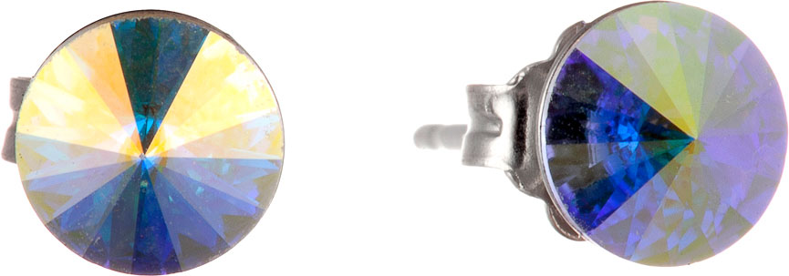 Серебряные серьги пусеты-гвоздики Madde ITu903E-6425ab с кристаллами Swarovski