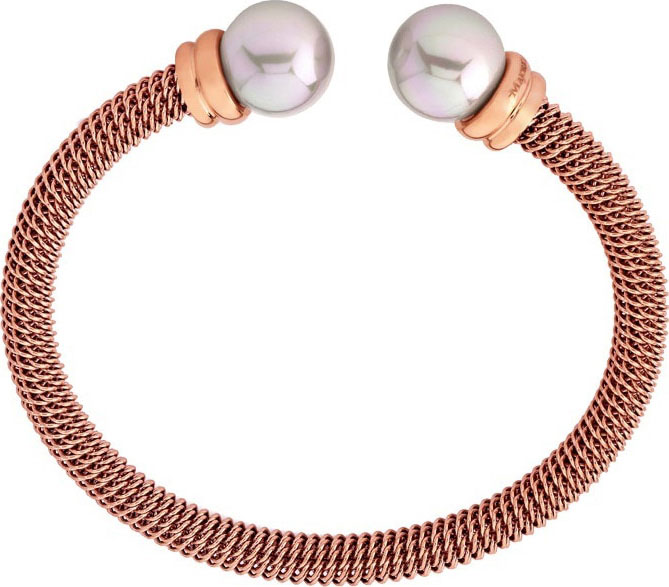 Стальной жесткий браслет Majorica 13303.06.C.B58.000.1 с жемчугом