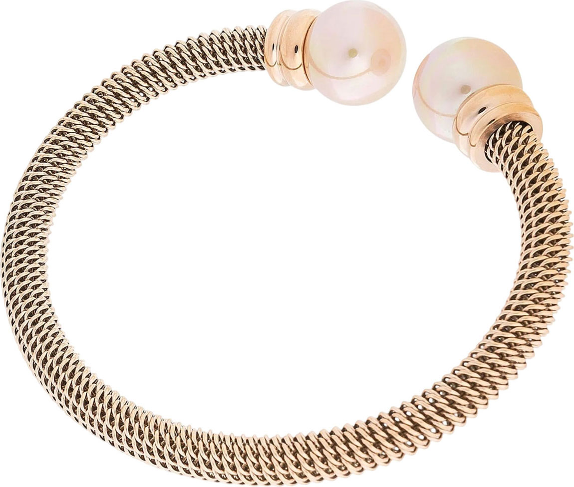 Стальной жесткий браслет Majorica 13303.13.C.B58.000.1 с жемчугом