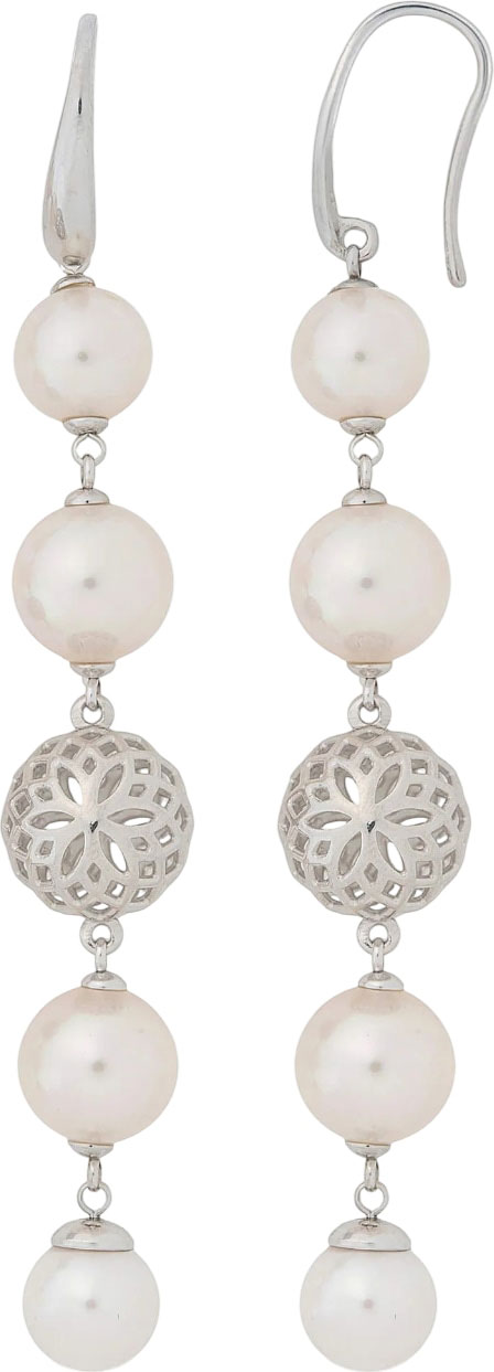 Серебряные серьги с подвесками Majorica 17299.01.2.E00.910.1 с жемчугом