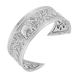 Серебряный жесткий браслет Марказит 8442418-mr