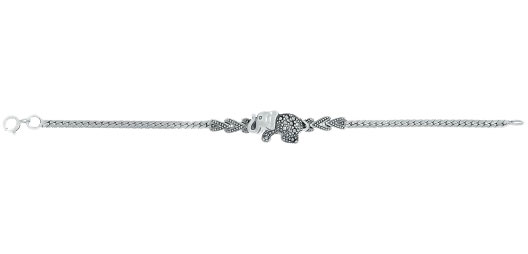 Серебряный браслет цепь Марказит BR758-mr с марказитами Swarovski