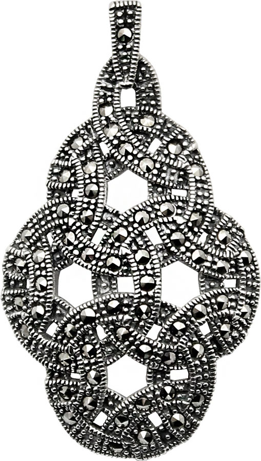 Серебряная брошь Марказит HB551-mr с марказитами