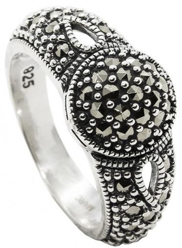 Серебряное кольцо HR1810-mr с марказитами Swarovski