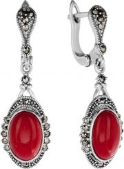Серьги Марказит HE976-korall-mr