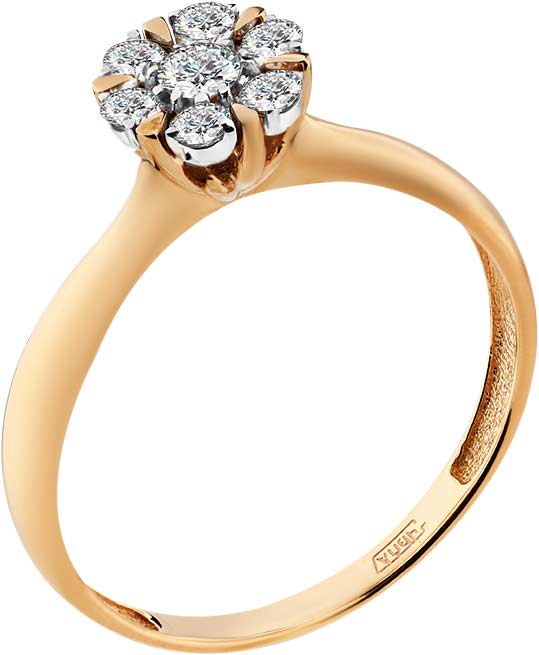 Золотое кольцо Мастер Бриллиант 1-408440-00-00 c бриллиантом