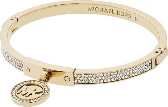 Стальной жесткий браслет Michael Kors MKJ5976710 со стеклом, цирконами