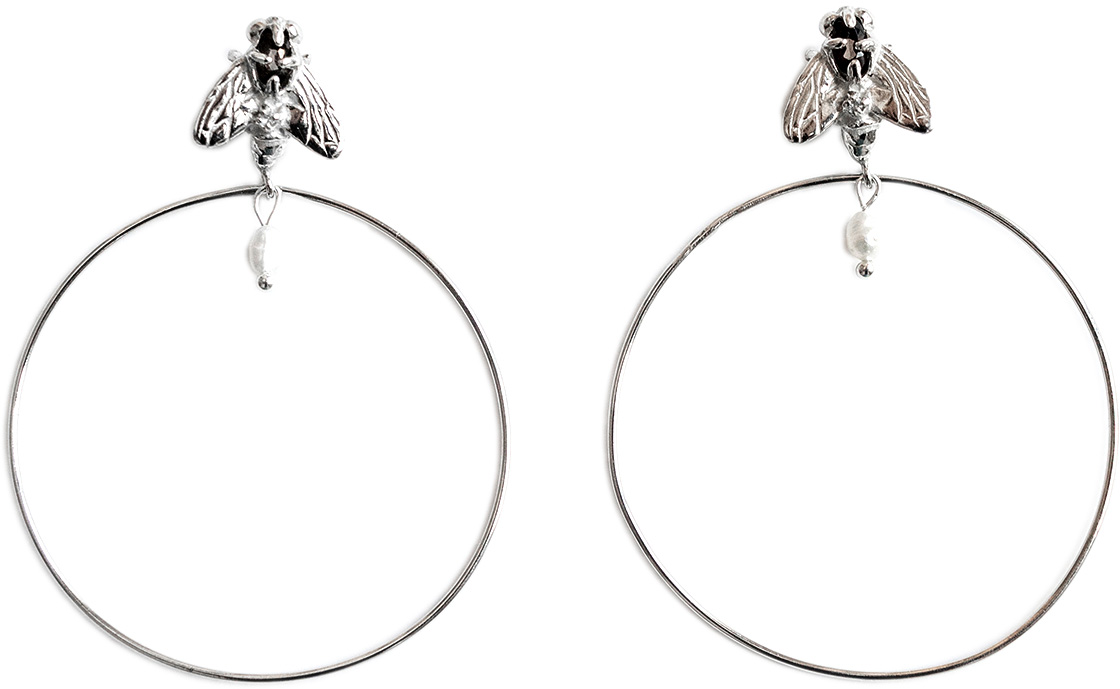 Серебряные серьги Mineral Weather MWM106-S-2 c жемчугом, раухтопазом