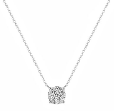 Колье из белого золота с подвеской Лукас N01-D-1851491DD-w с бриллиантами