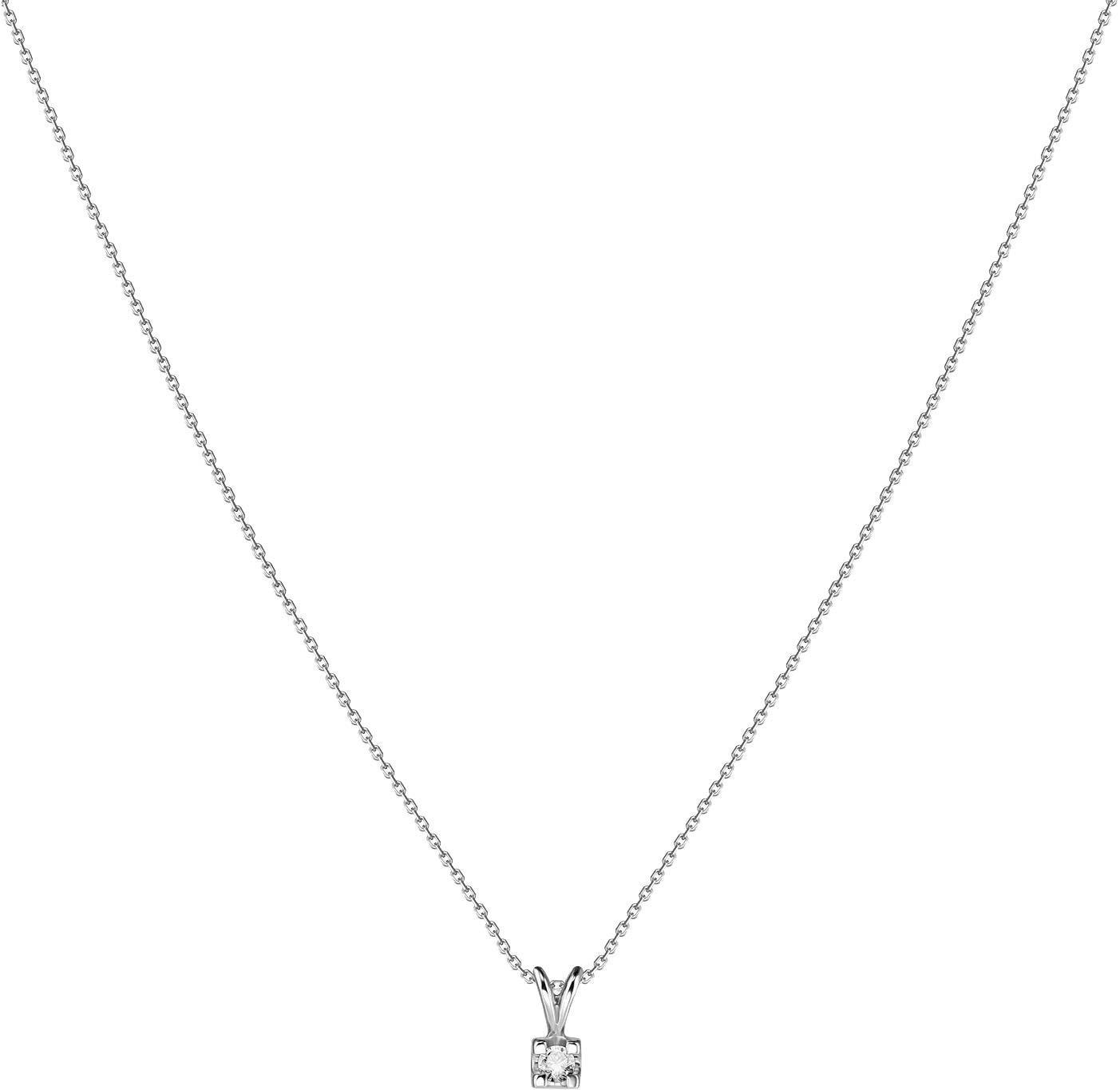Кулон из белого золота MIUZ Diamonds N01-D-SP77-010-w с бриллиантом