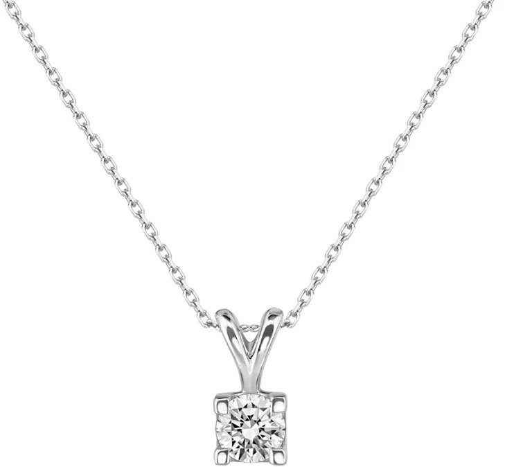 Колье из белого золота с подвеской MIUZ Diamonds N01-SP77-040 с бриллиантом