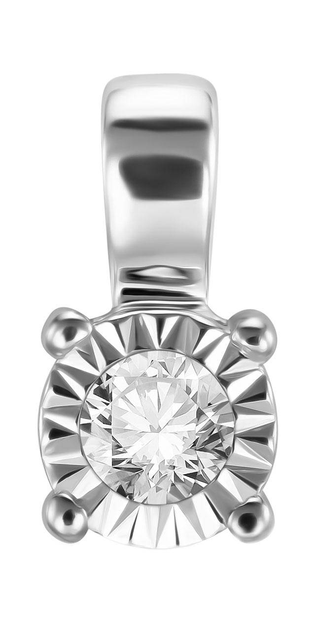 Подвеска из белого золота MIUZ Diamonds P01-PL-33642-W с бриллиантом