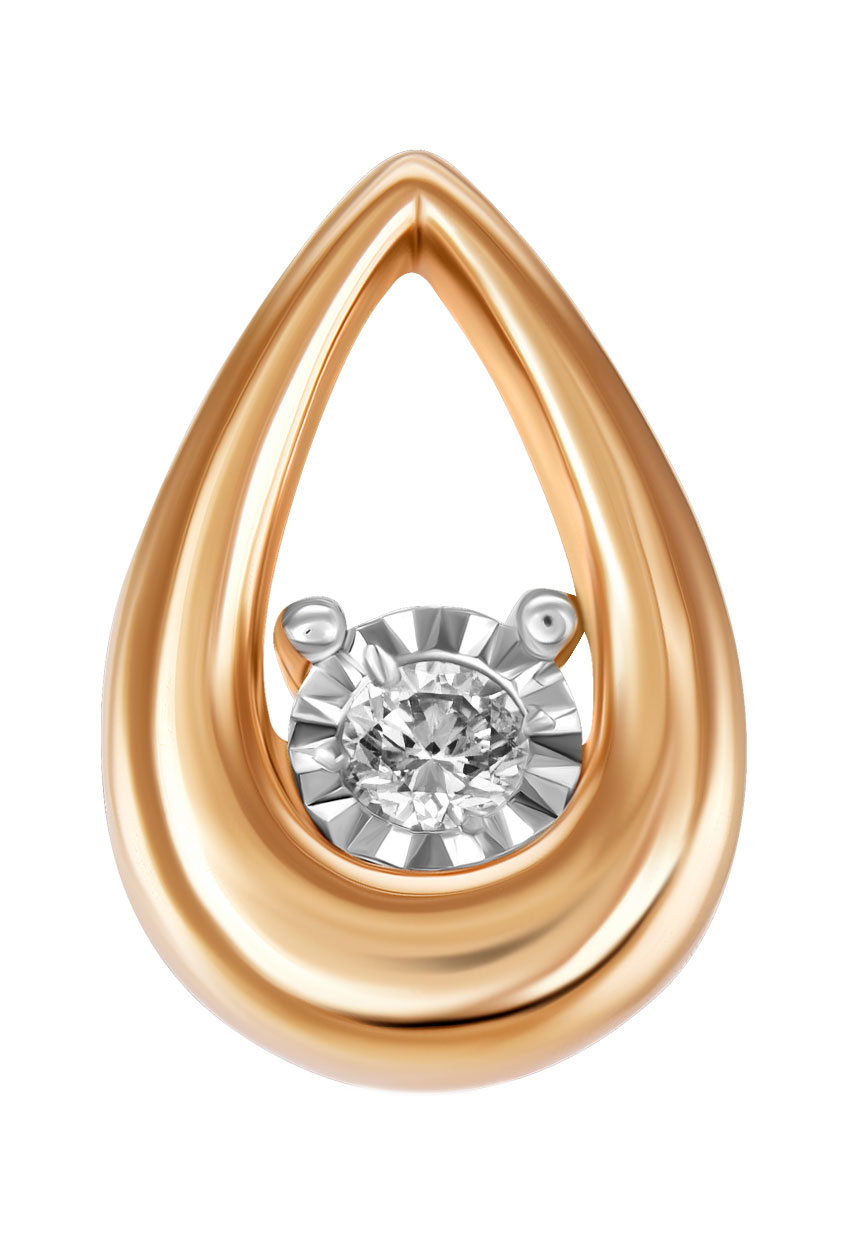 Золотая подвеска MIUZ Diamonds P01-PL-34049 с бриллиантом