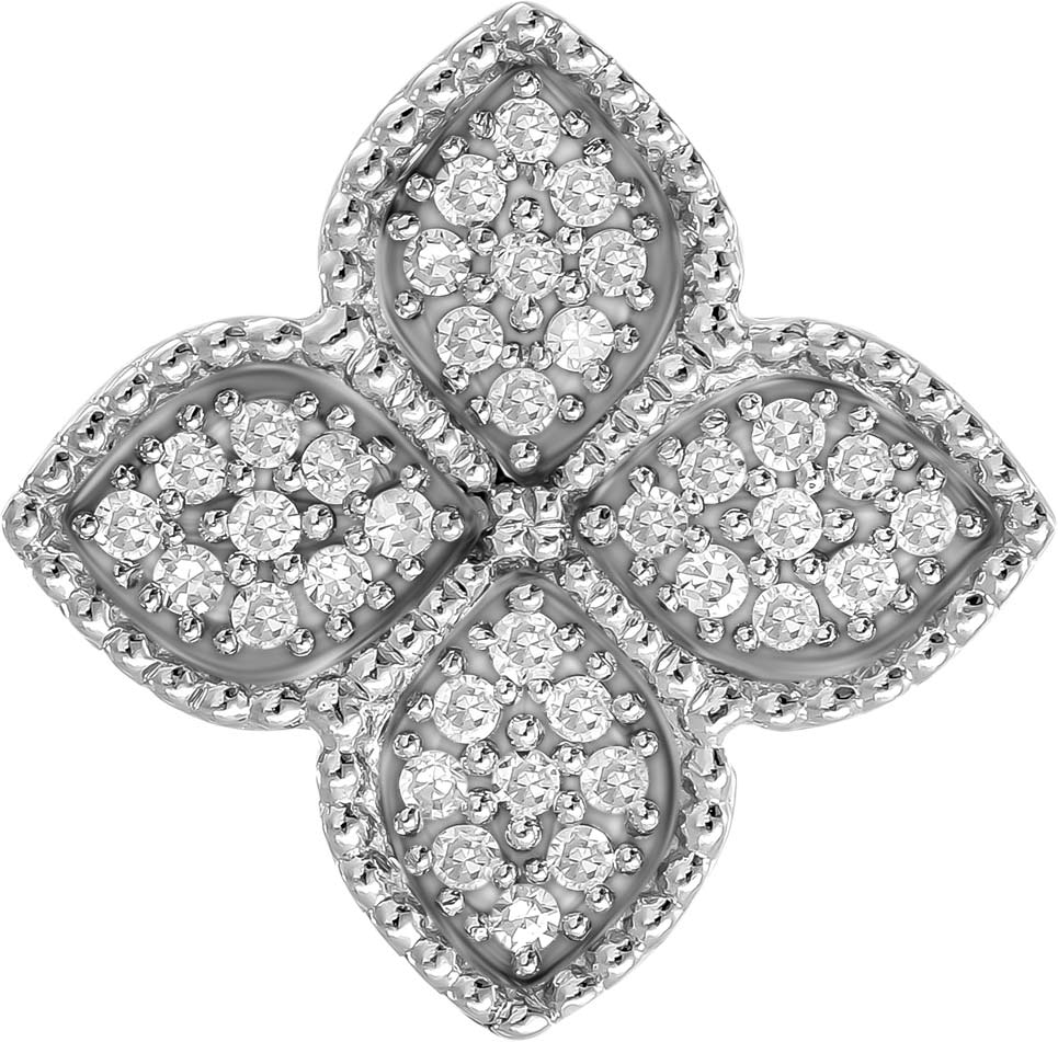Подвеска из белого золота ''Клевер'' MIUZ Diamonds P08-EST-35811W-W с бриллиантами