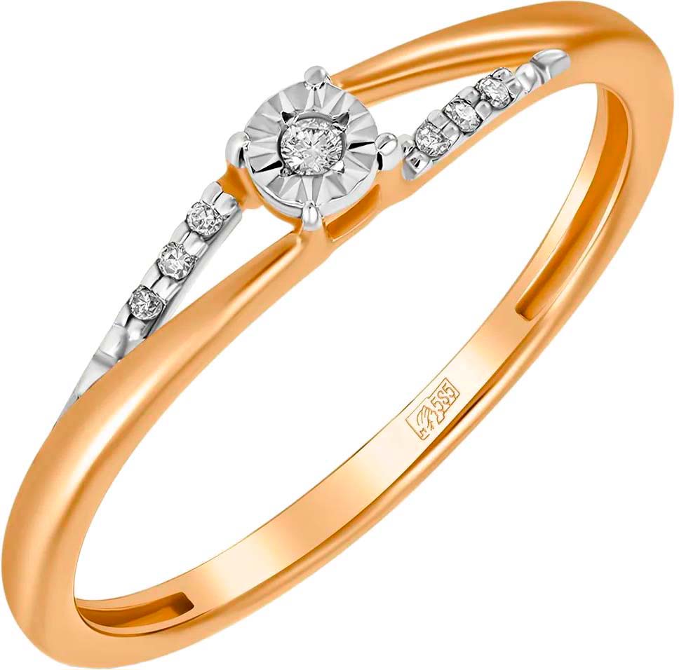 Золотое помолвочное кольцо MIUZ Diamonds R01-D-L-PL-34979-r с бриллиантами