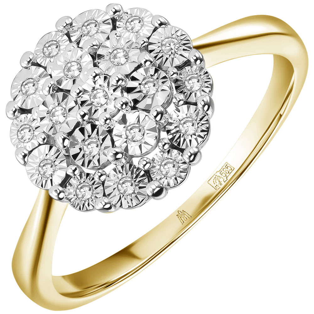 Золотое кольцо MIUZ Diamonds R01-D-PL-35048-gw c бриллиантом