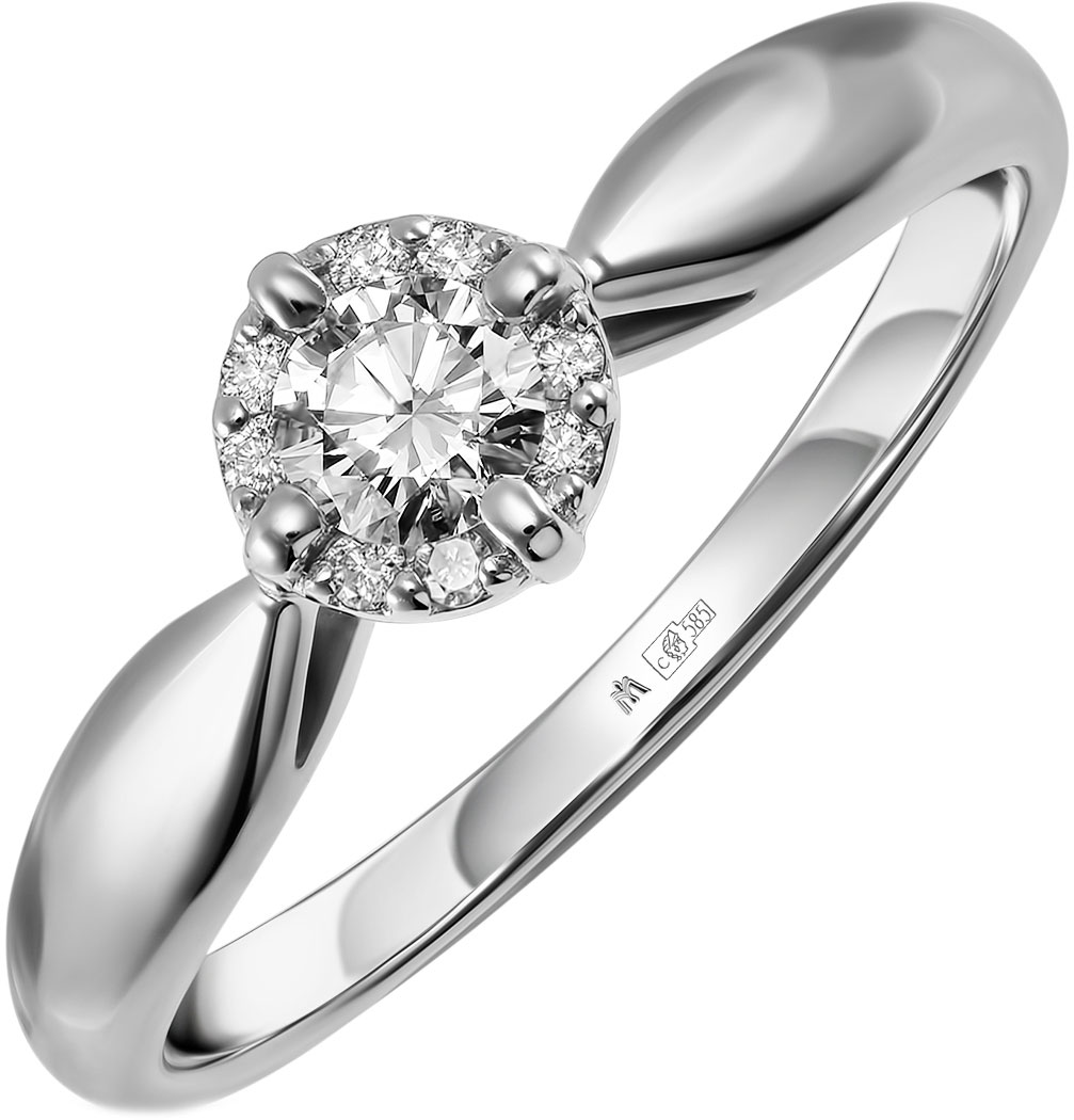 Кольцо из белого золота MIUZ Diamonds R01-SFM-16-025 с бриллиантами