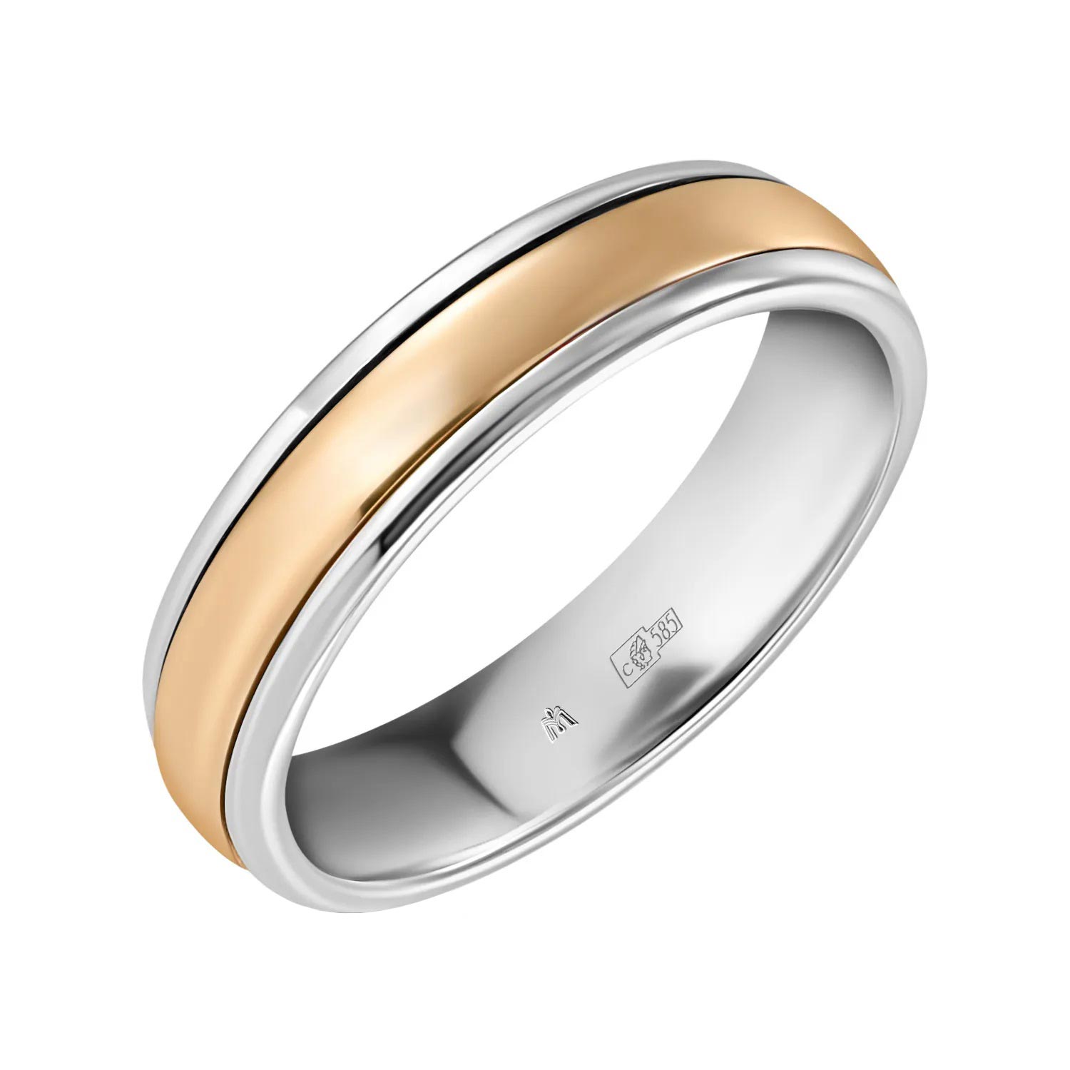 Обручальное золотое кольцо MIUZ Diamonds R01-WED-00142-WR-WR