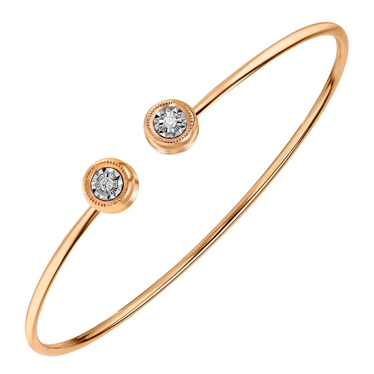 Золотой открытый браслет MIUZ Diamonds V2018-GR470019ADI-R с бриллиантами