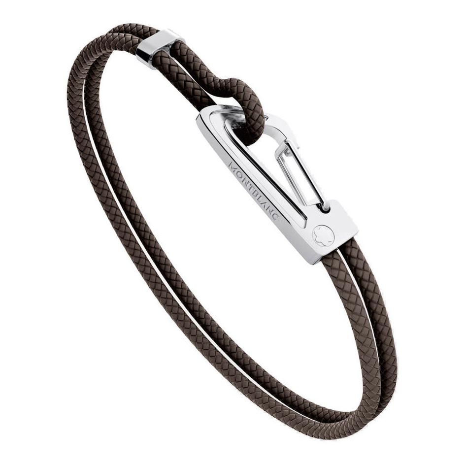 Мужской кожаный плетеный браслет Montblanc MB11694763