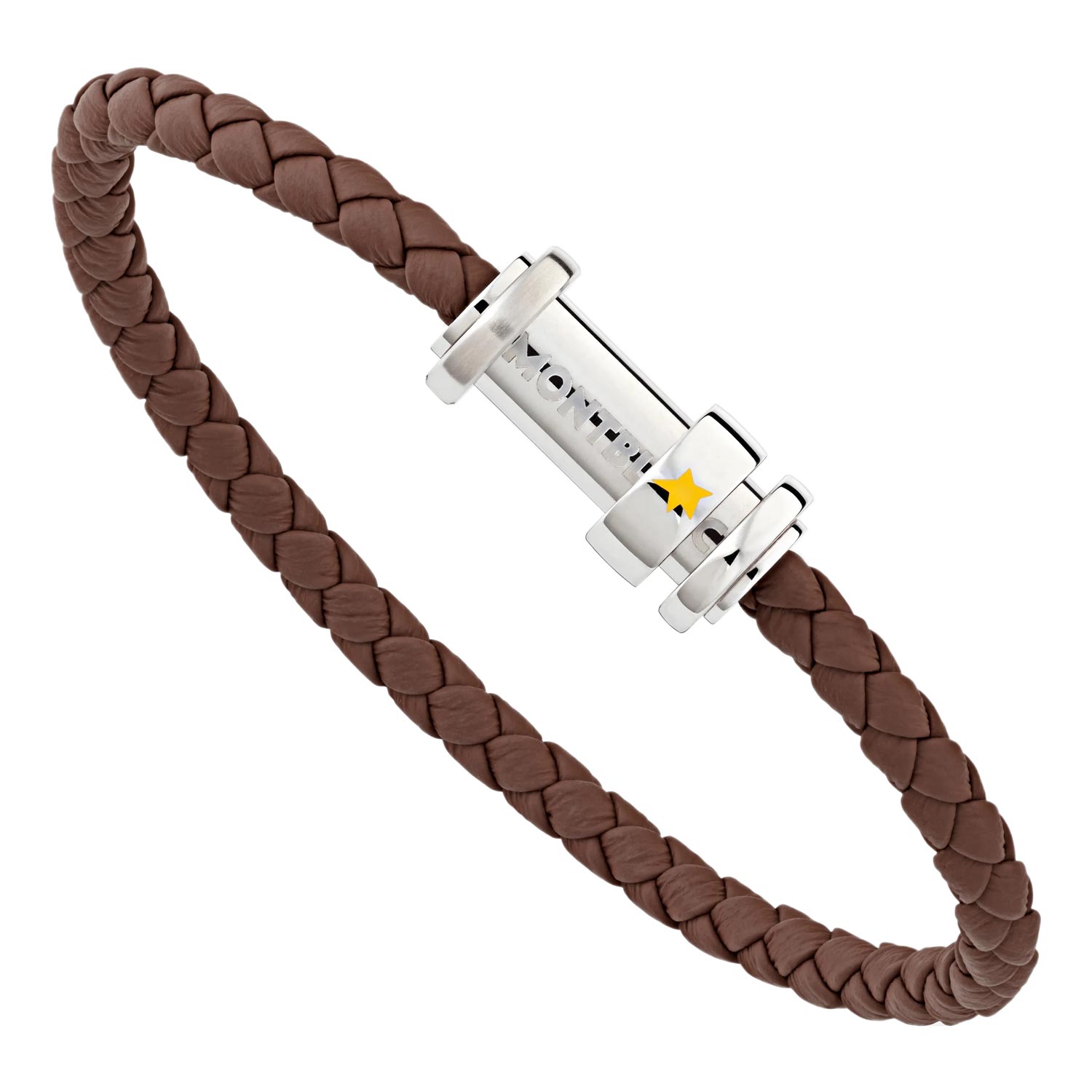 Мужской кожаный плетеный браслет Montblanc MB12378968