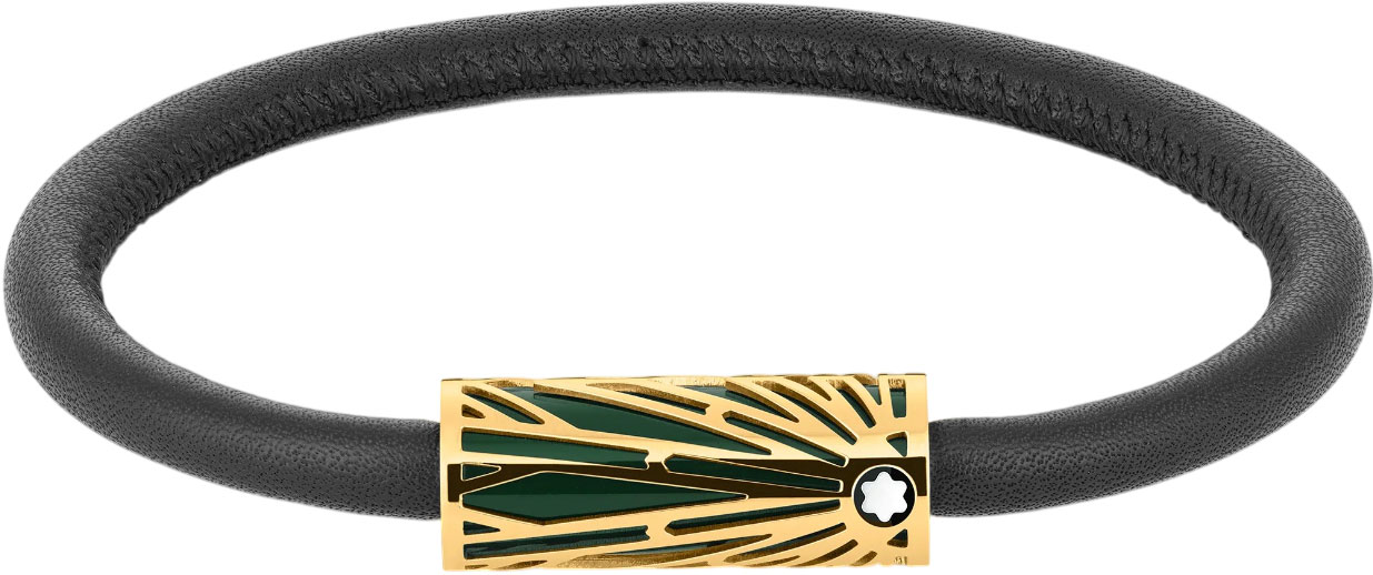 Мужской кожаный браслет Montblanc MB132972