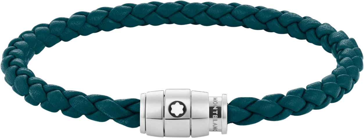 Мужской кожаный плетеный браслет Montblanc MB134069