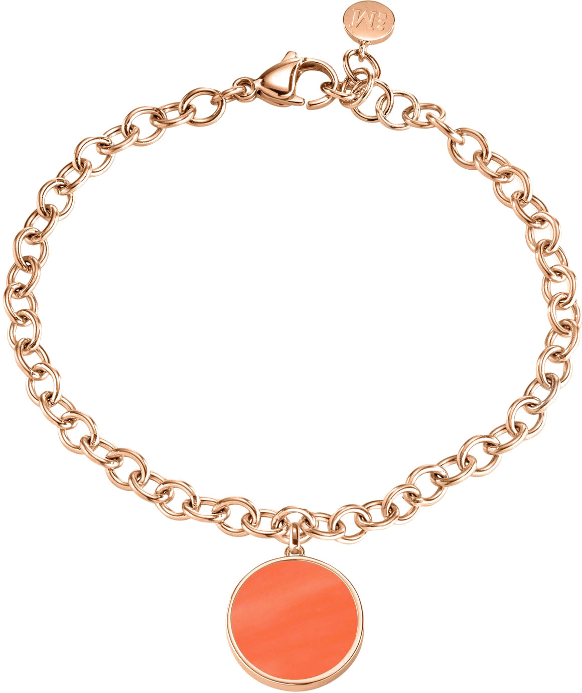 Серебряный браслет цепь Morellato SALX15 с кораллом