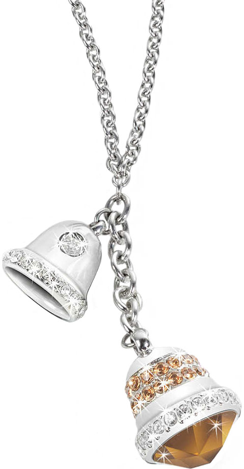 Стальной кулон ''Колокольчики''  Morellato STI03 с бриллиантом, кристаллами