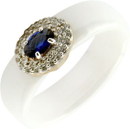 Керамическое кольцо Национальное Достояние 3100771-nd с кристаллами Swarovski