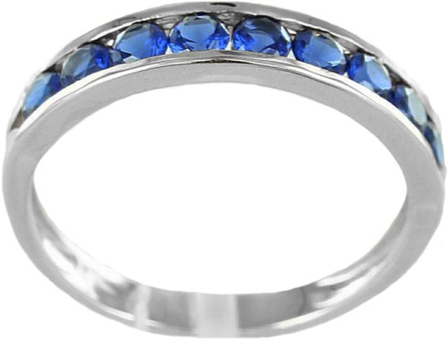 Серебряное кольцо Национальное Достояние 63897N-nd с наносапфирами