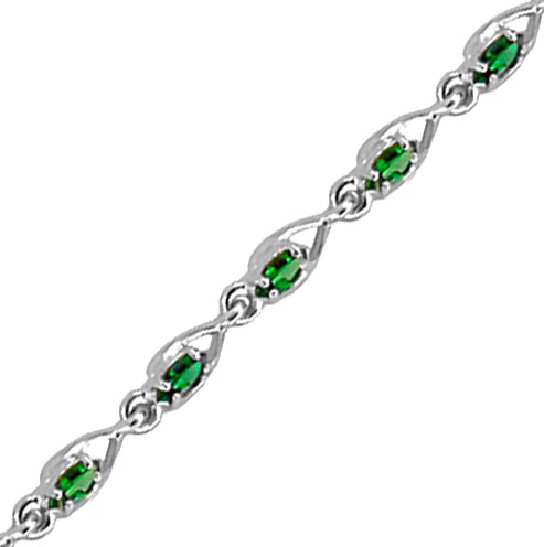 Серебряный браслет цепь Национальное Достояние 90-08-0024-nd с фианитами