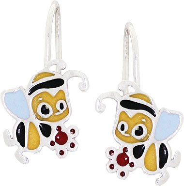 Детские серебряные серьги Национальное Достояние SD-063R-110-nd с эмалью