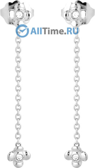 Серебряные длинные серьги Nina Ricci NR-70152701108000 с кубическим цирконием