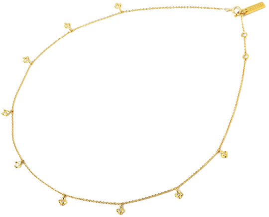 Стальное колье цепь с подвесками Nina Ricci NR-70152930108045 с кубическим цирконием