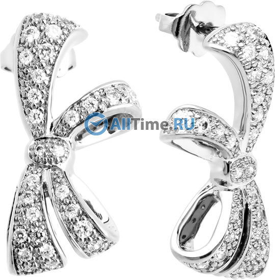 Серебряные серьги-пусеты (гвоздики) Nina Ricci NR-70184121108000 с кубическим цирконием