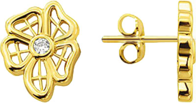 Стальные серьги-пусеты (гвоздики) Nina Ricci NR-70203080108000 с кубическим цирконием