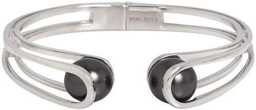 Серебряный жесткий браслет Nina Ricci NR-70246671115060 с жемчугом