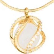 Стальной кулон Nina Ricci NR-70290770108041 c цирконом, лунным камнем