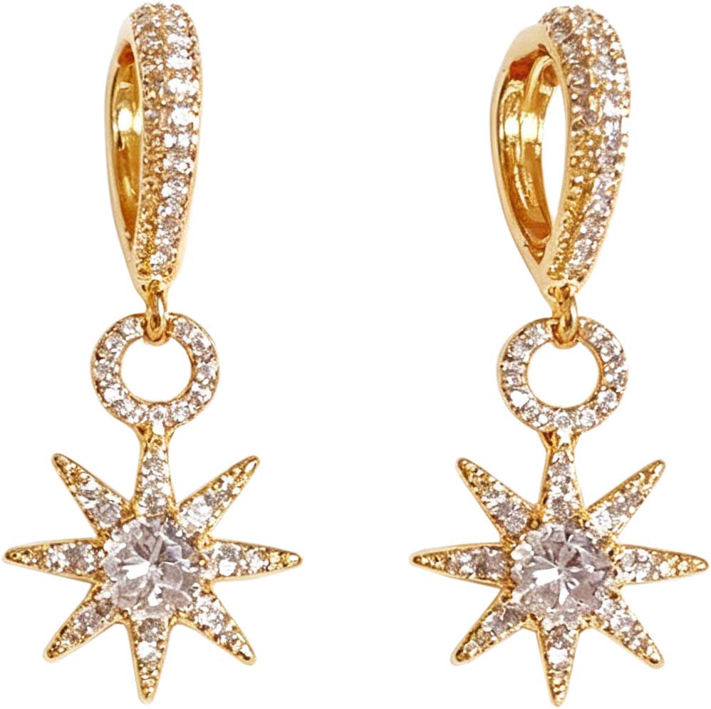 Серьги с подвесками Nouvelle Mode 6MJ314 с фианитами