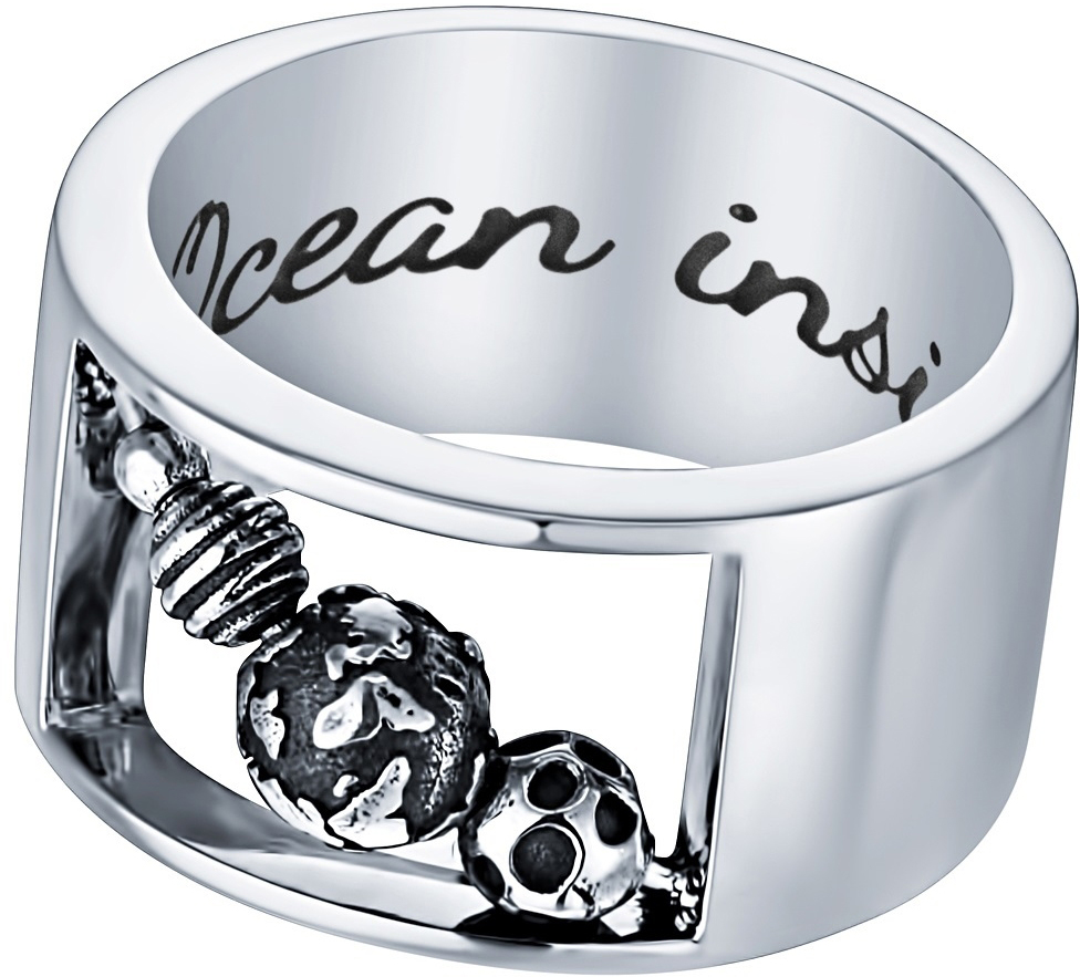 Серебряное кольцо ''Вселенная'' Ocean inside RO222