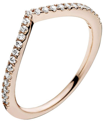 Серебряное кольцо PANDORA 186316CZ c цирконом