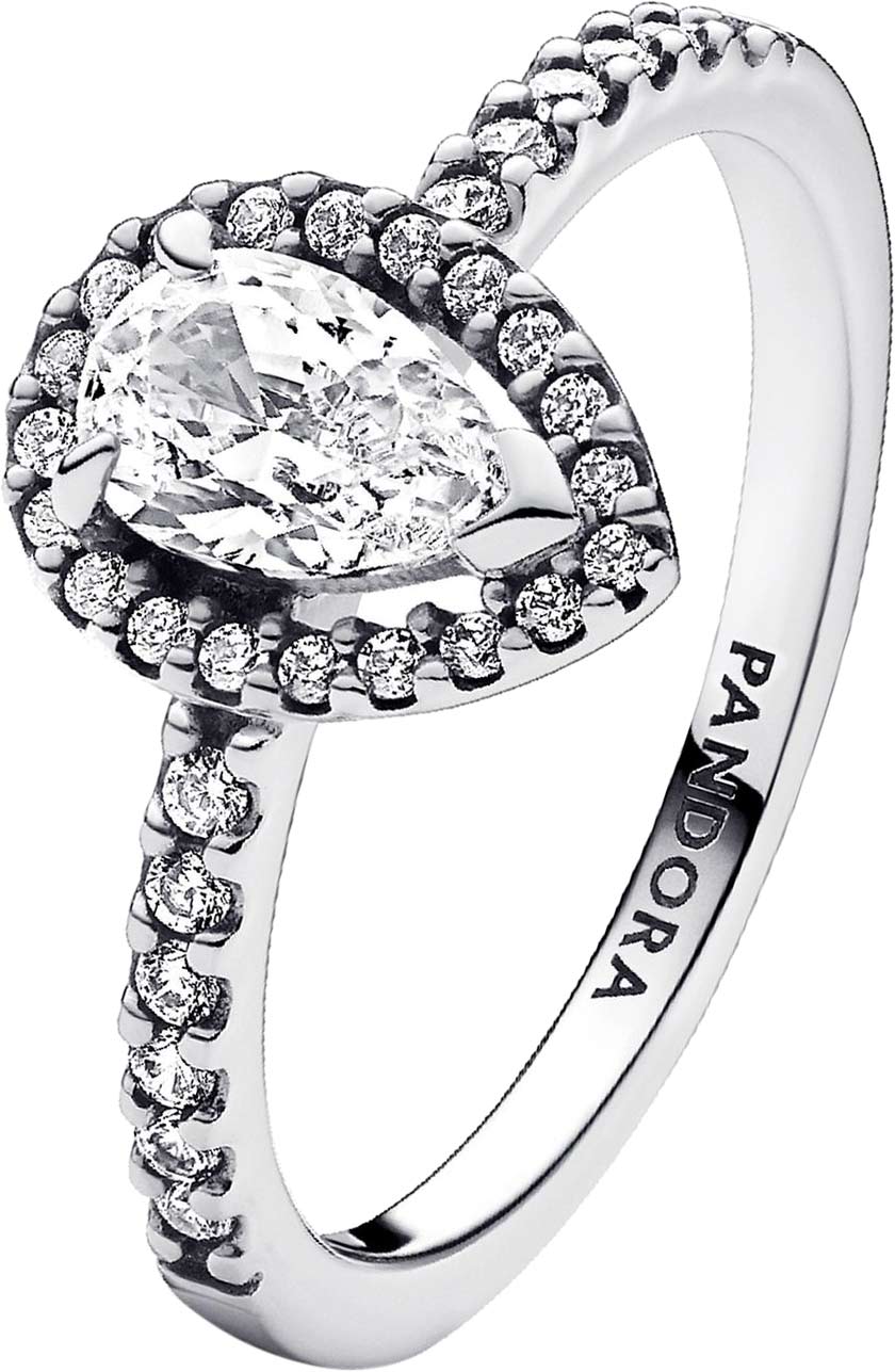 Серебряное кольцо PANDORA 192835C01 c фианитом