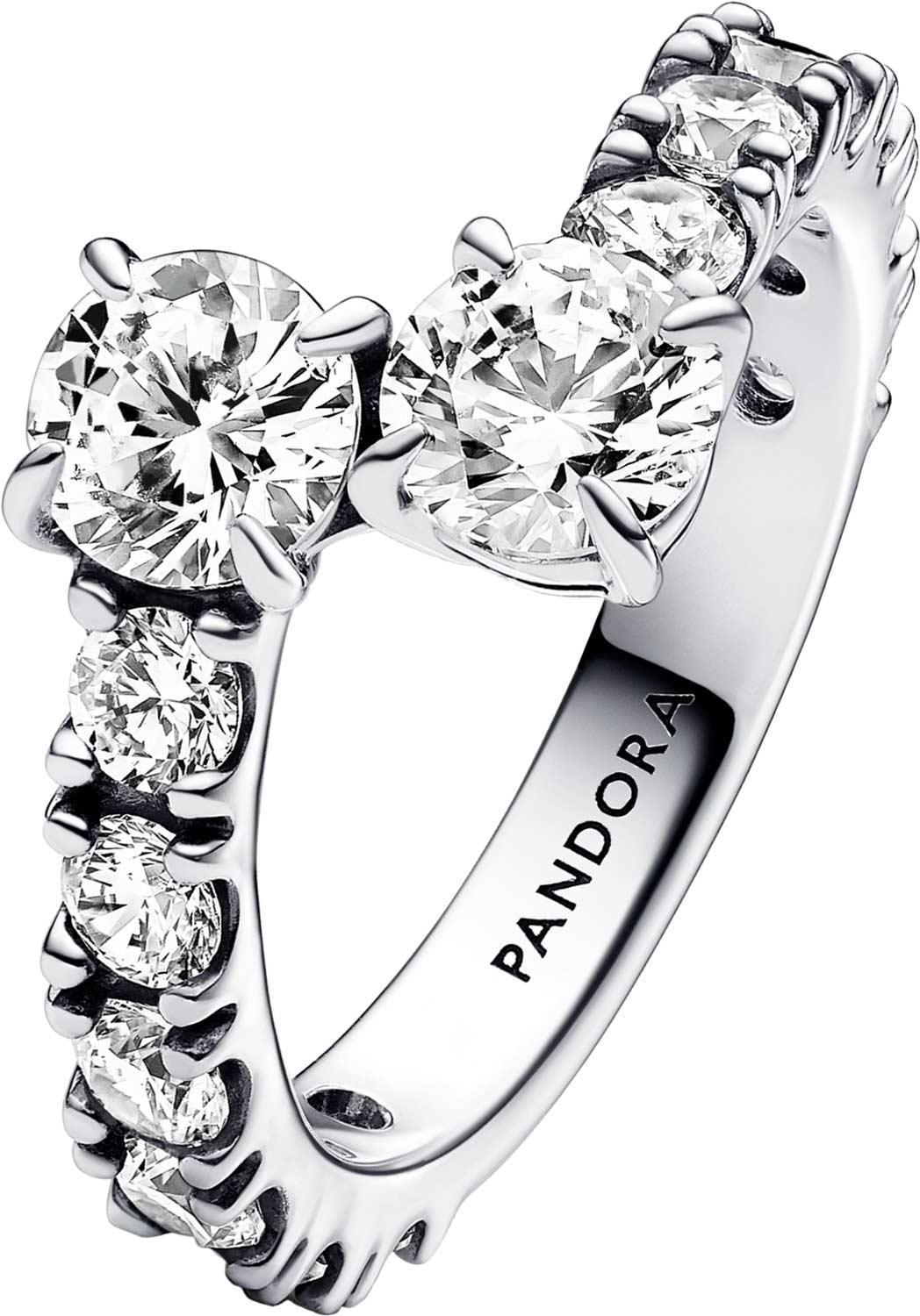   ''Sparkling Overlapping Band Ring'' PANDORA 193149C01  