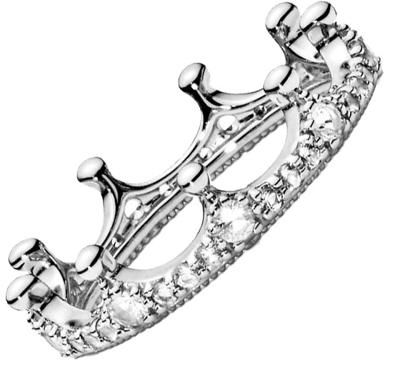 Серебряное кольцо PANDORA 197087CZ c цирконом